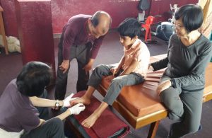 Teaching Reflexology to the staff and volunteer of the two orphanages in Kathmandu